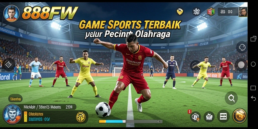 Tampilan seru gameplay 888FW dengan aksi olahraga yang mendebarkan.