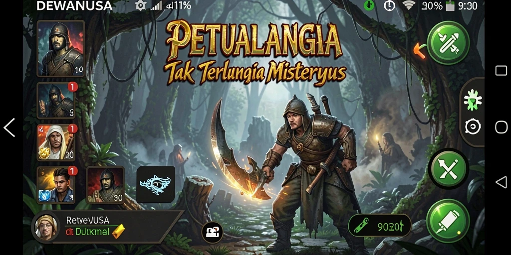 Tampilan gameplay DEWANUSA yang menakjubkan dan mendebarkan.