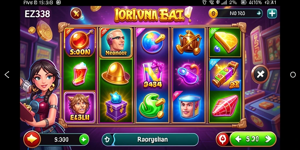 Tampilan gameplay slot EZ338 yang menarik dan penuh warna.