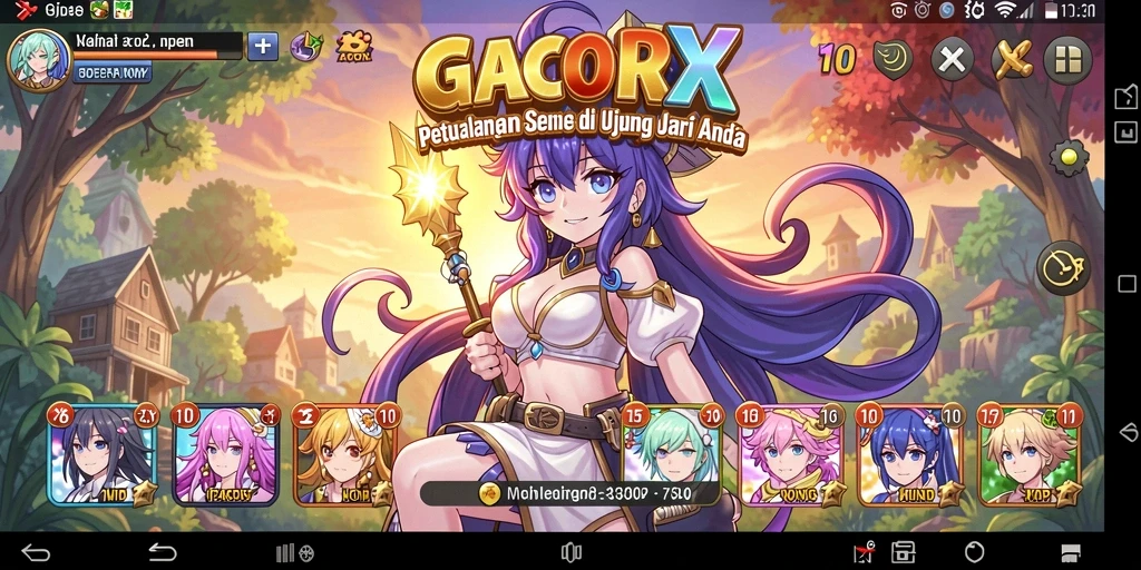 Tampilan menarik dari gameplay <strong>GACORX</strong> yang menampilkan aksi karakter anime.
